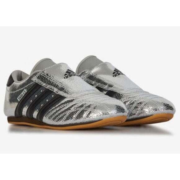 Adidas Taekwondo Silver Metallic Core Black Size women's 8.5 - Picture 11 of 14